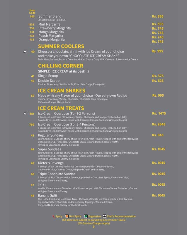 The Monal menu