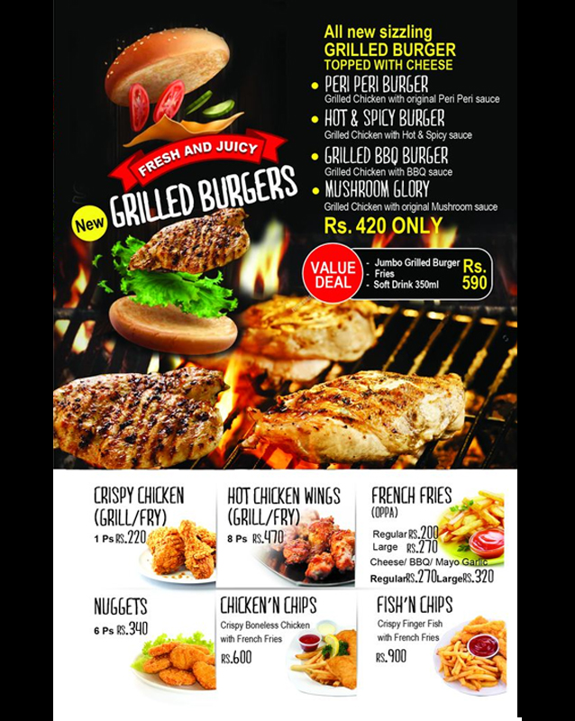 The Pizza Shop menu