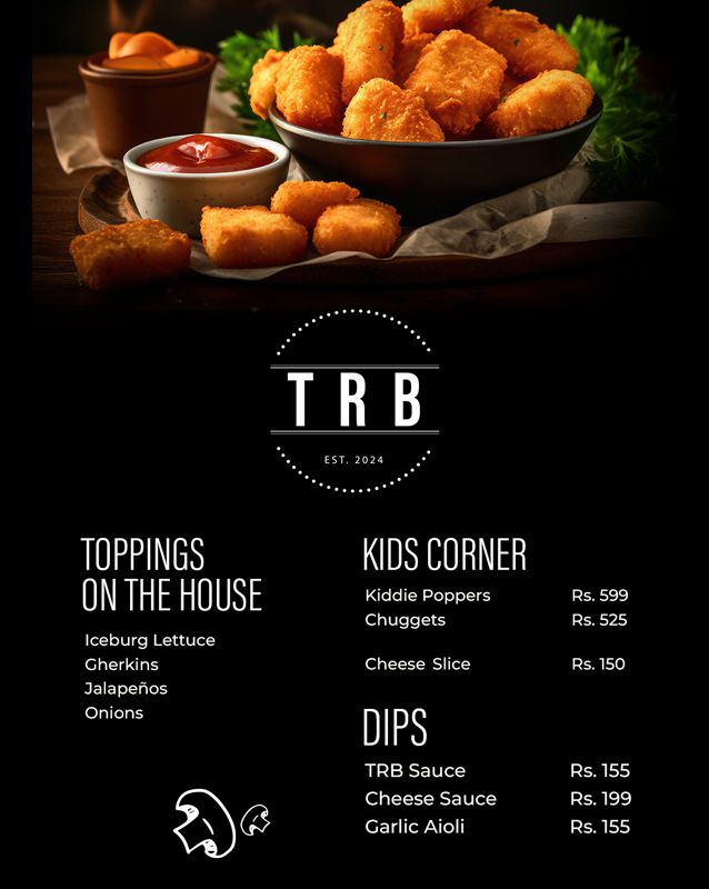 The Retro Bar menu