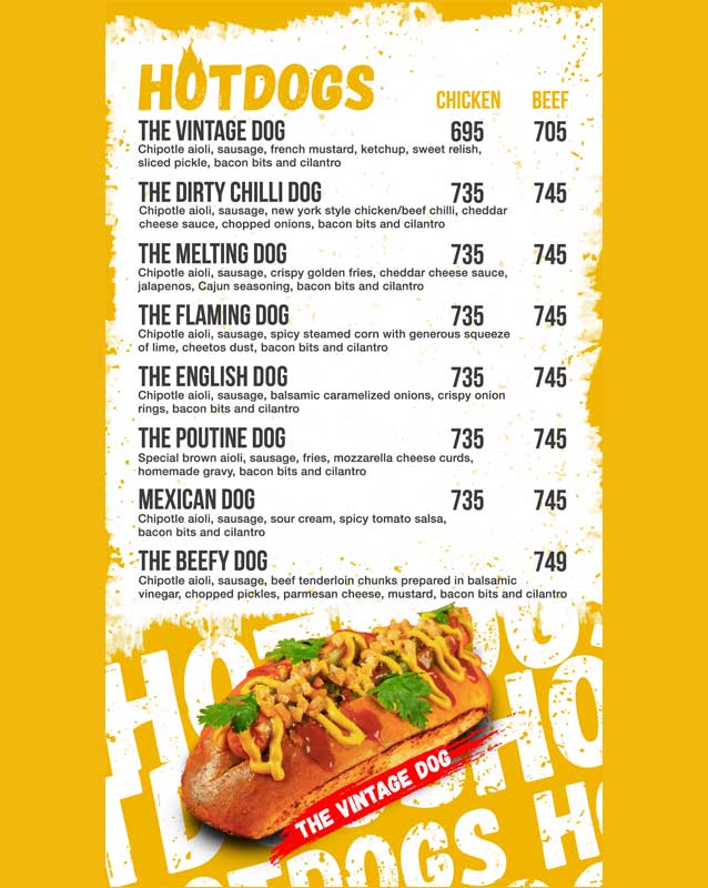 The Tipsy Co menu