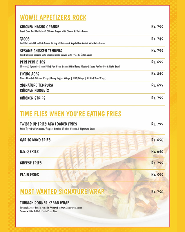 Twice Da Spice menu