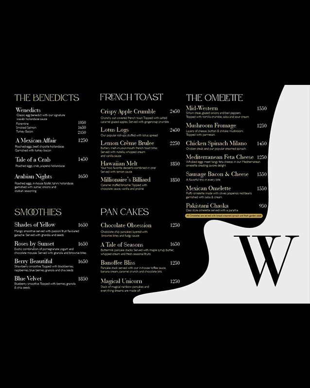 W. by Wasabi menu