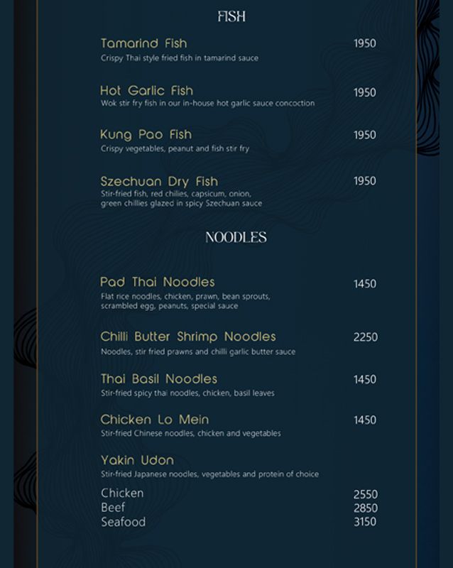 W. by Wasabi menu