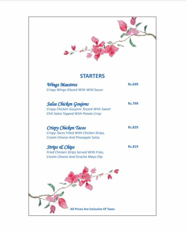 Weez Kitchenette  menu