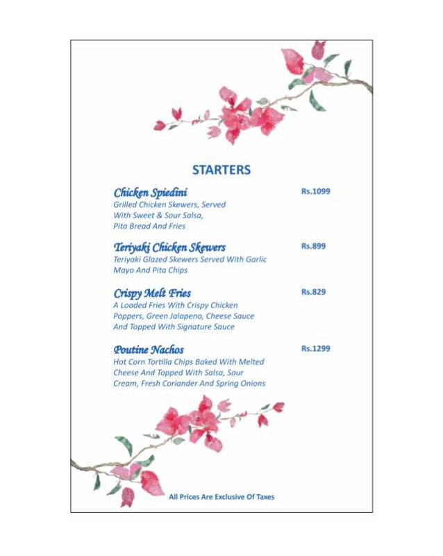 Weez Kitchenette  menu