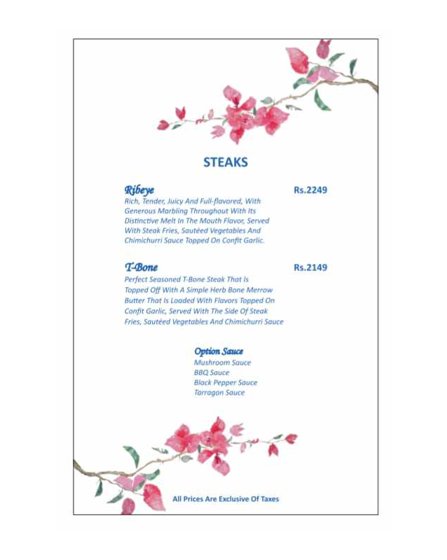 Weez Kitchenette  menu