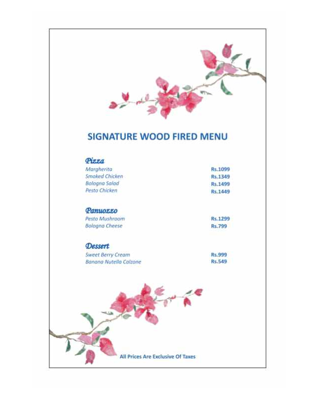 Weez Kitchenette  menu