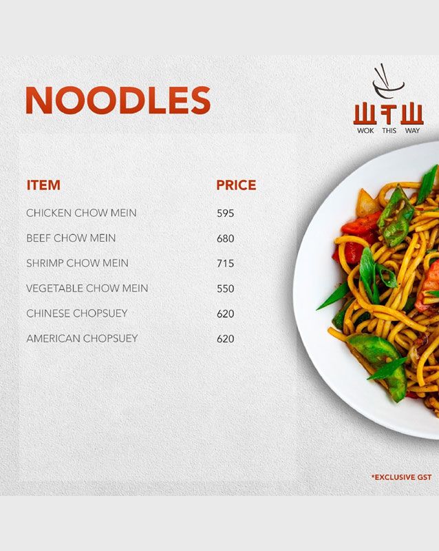 Wok This Way menu