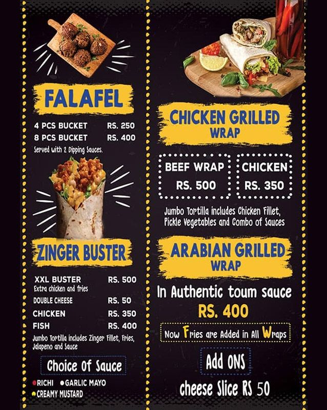 Wrapchik menu