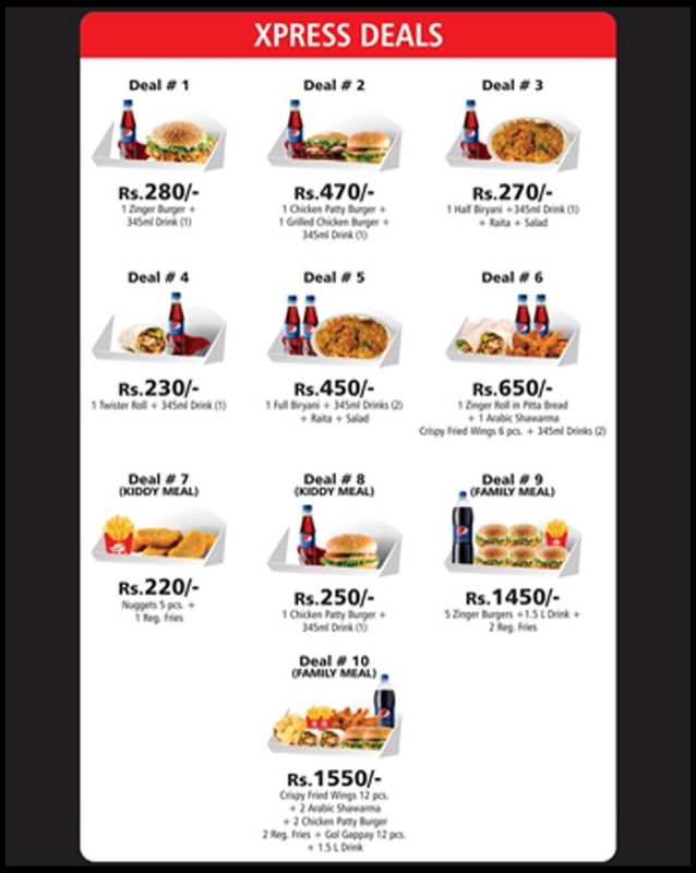 Xpress Chowpaty menu