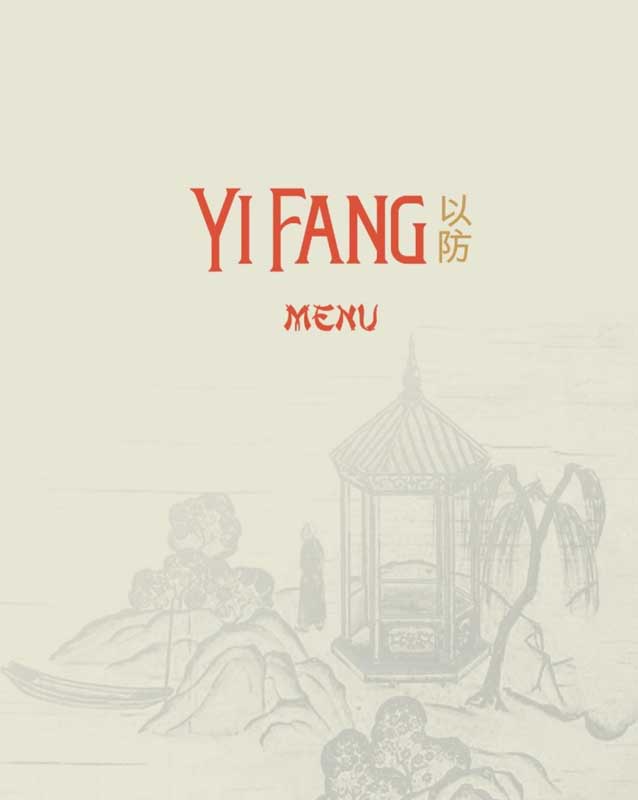 YI FANG menu