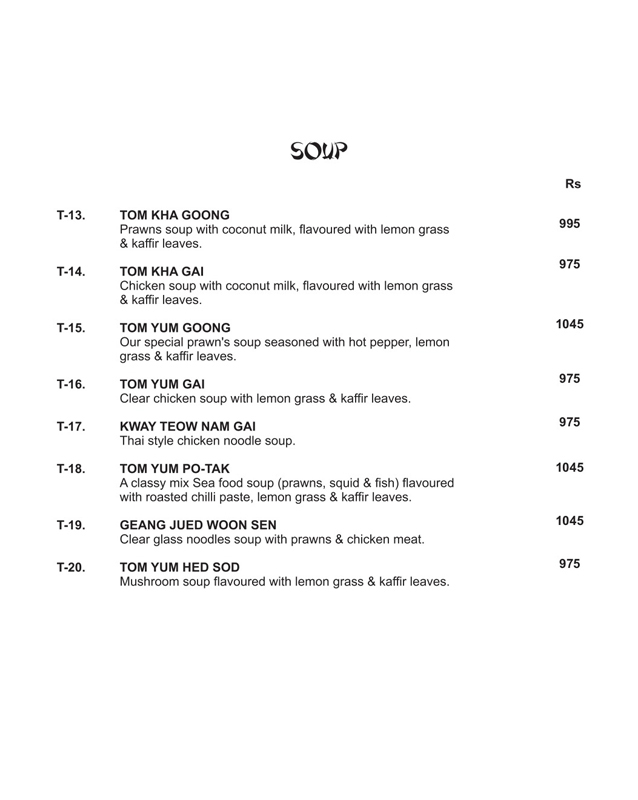 YUM Chinese & Thai menu
