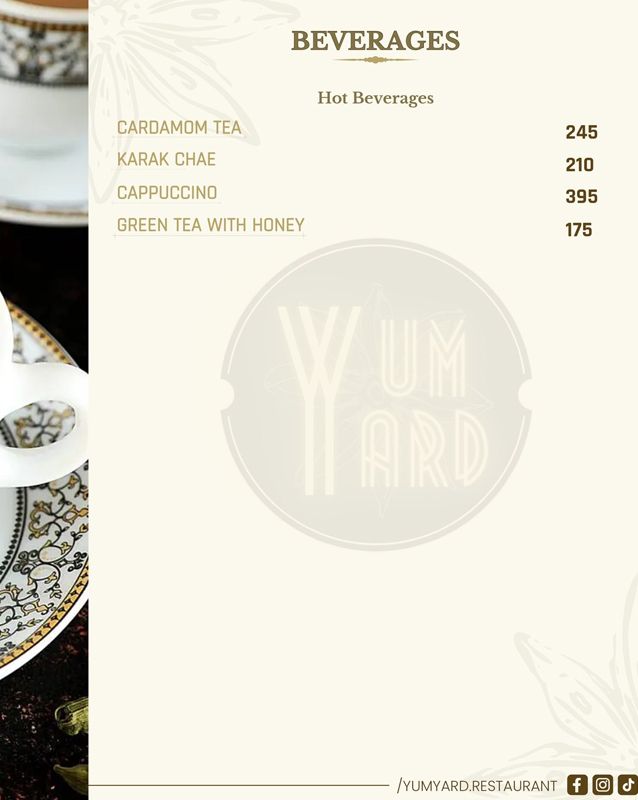 Yum Yard menu