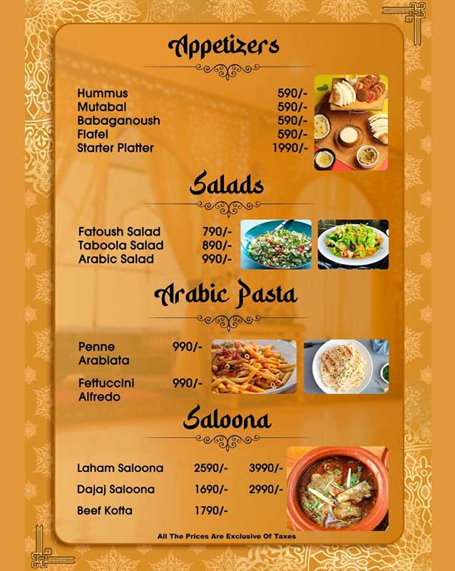 Yumto -The House of Arabic Mandi menu
