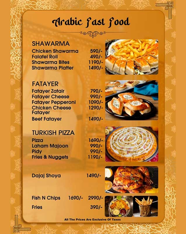 Yumto -The House of Arabic Mandi menu