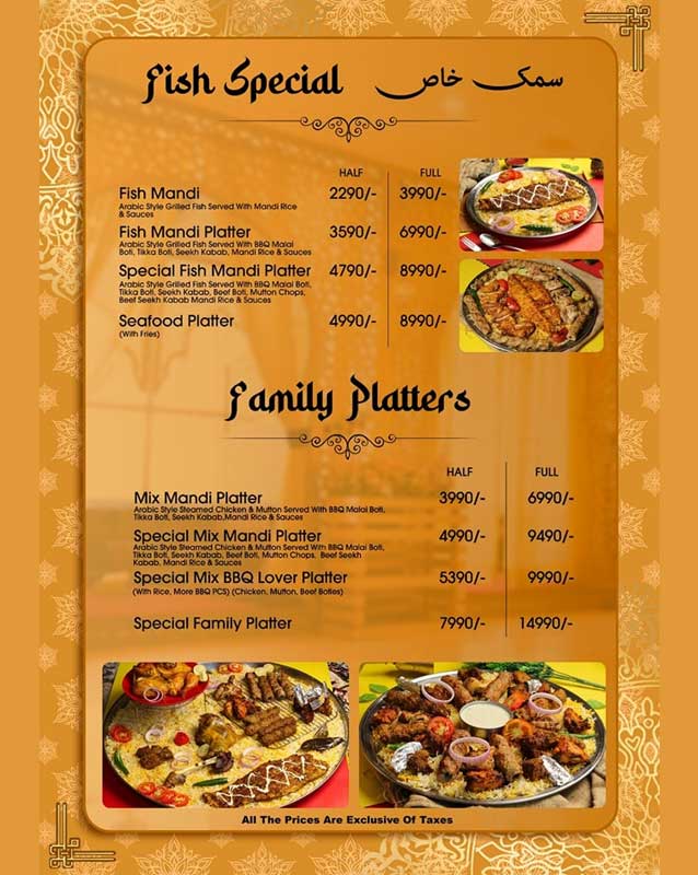 Yumto -The House of Arabic Mandi menu