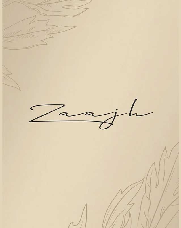 Zaajh menu