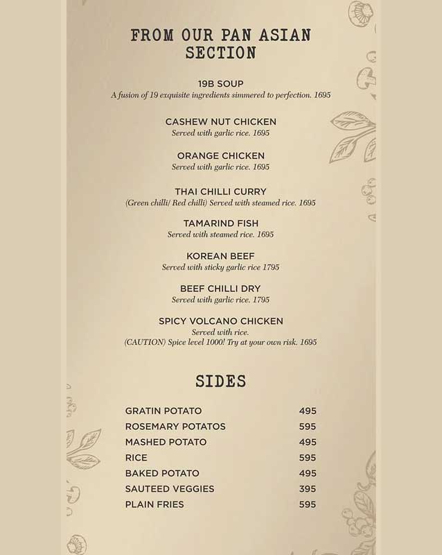 Zaajh menu