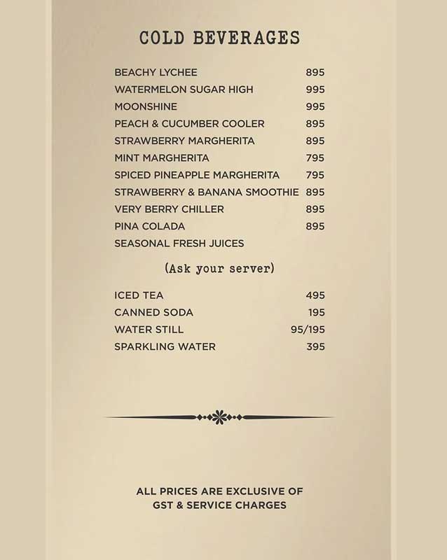 Zaajh menu