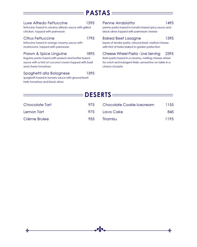 8oz Pakistan menu
