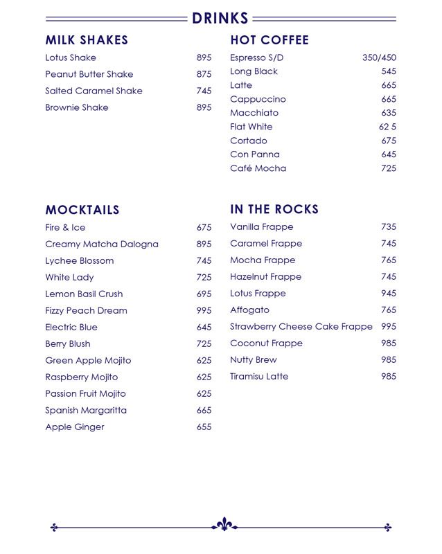 8oz Pakistan menu