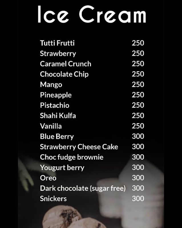 A-One Snacks menu