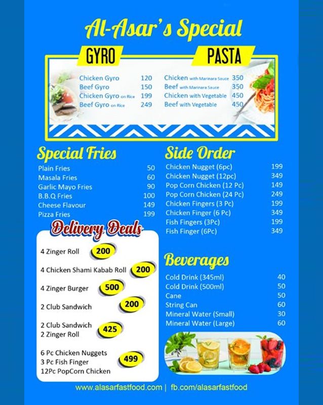 Al Asar Fast Food menu