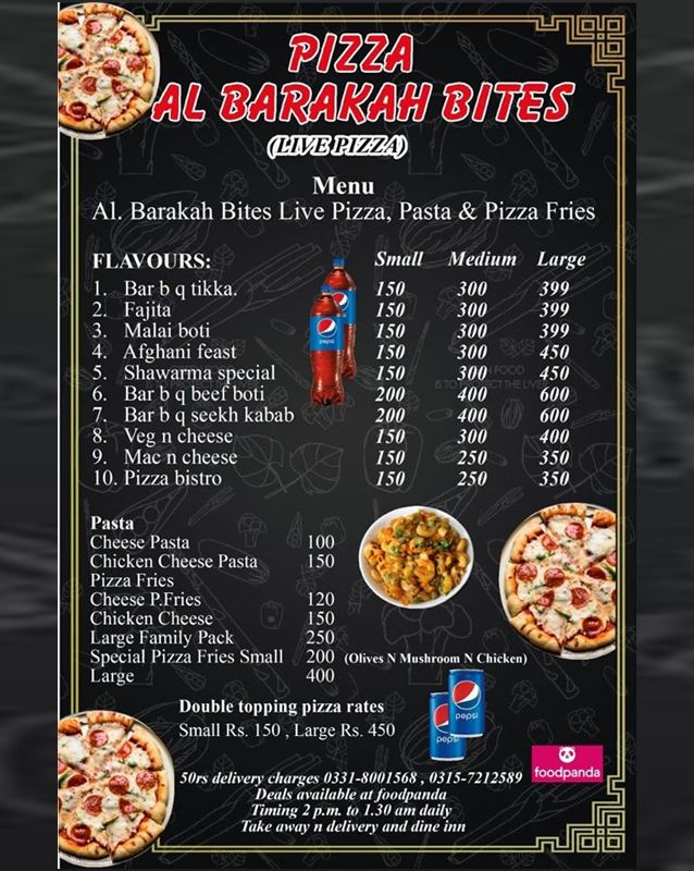 Al Barakah Bites menu