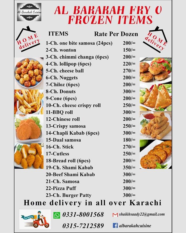 Al Barakah Bites menu