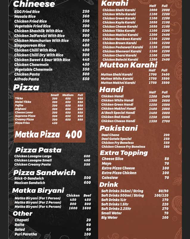Al Basit Restaurant menu
