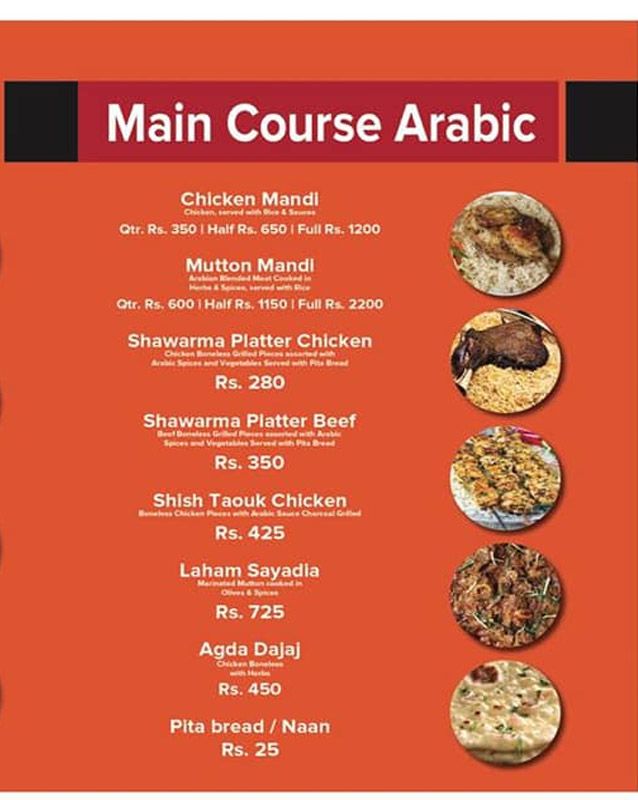 Al Mashawi menu