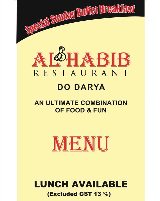 Al-Habib Restaurant menu