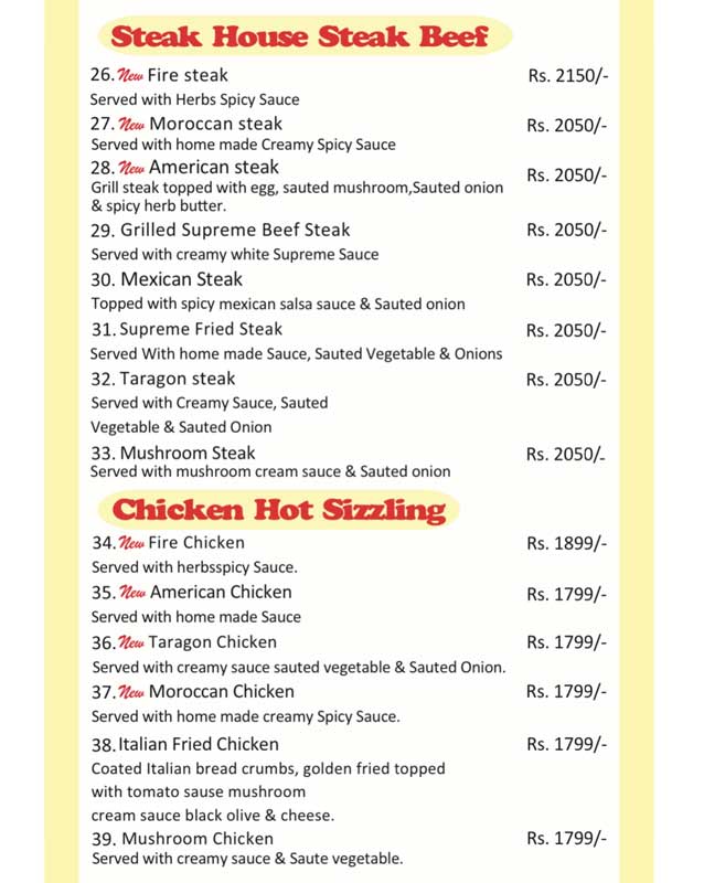 Al-Habib Restaurant menu