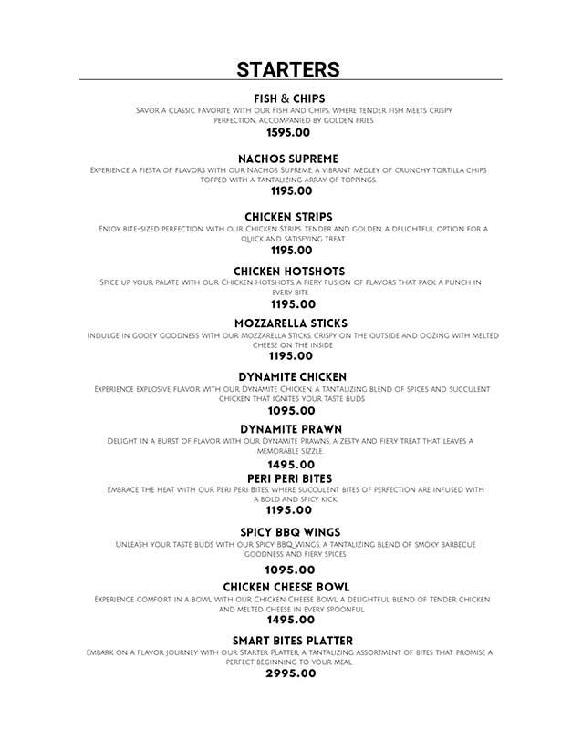 Alaska Restaurant menu