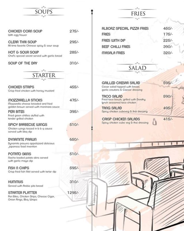 Alborz menu