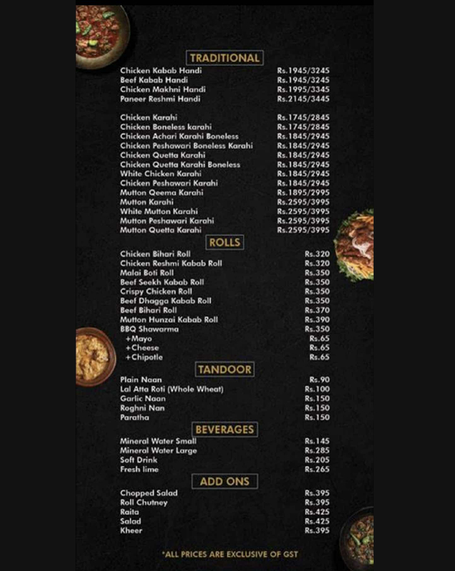 Angeethi menu