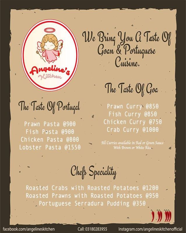 Angeline's Kitchen menu
