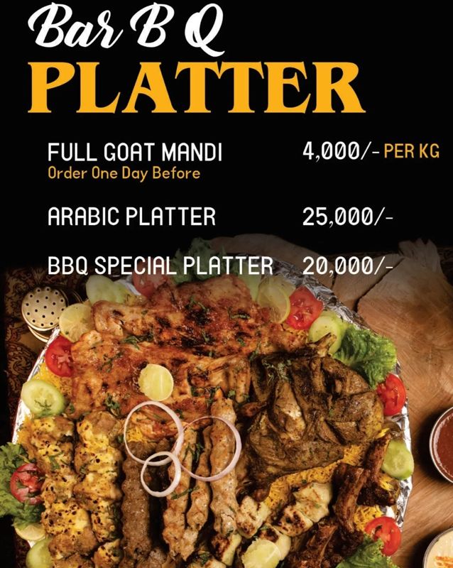 Arabian Nights menu