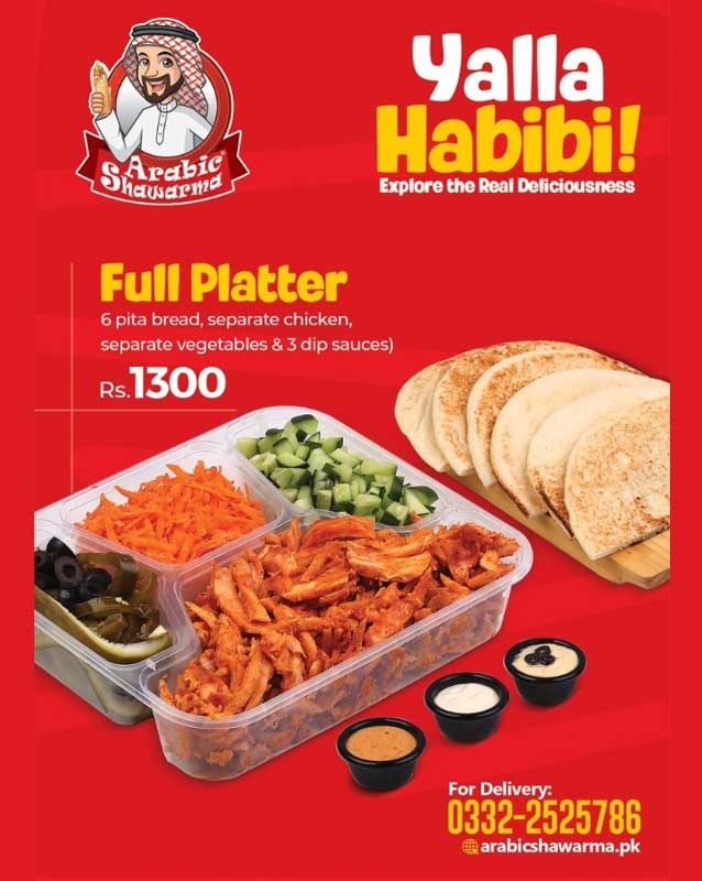 Arabic Shawarma Karachi menu