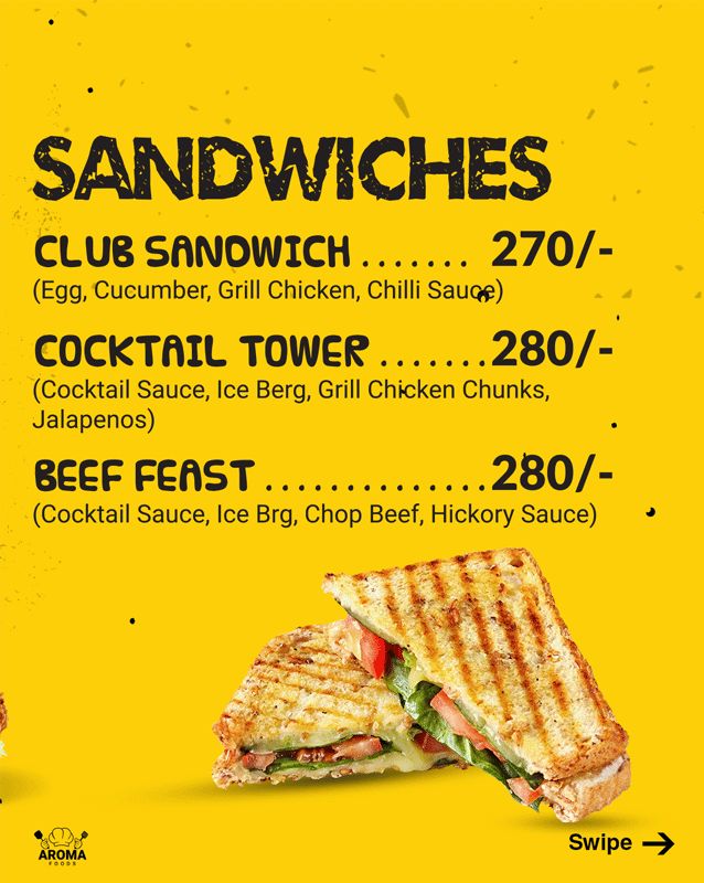 Aroma Foods menu