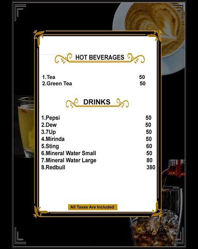 Artisan Bistro menu