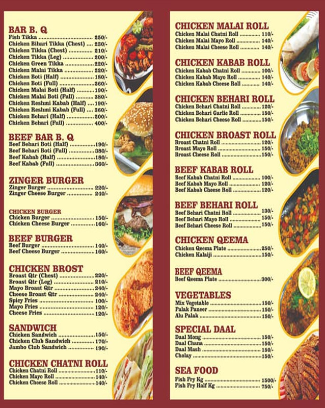 Atzaz Food Corner menu
