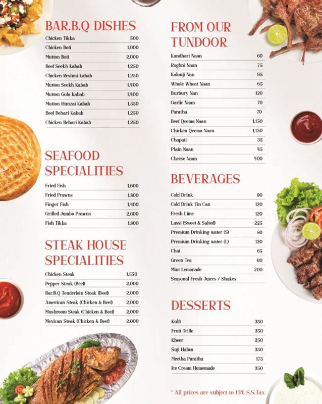 Bar.B.Q Tonight menu