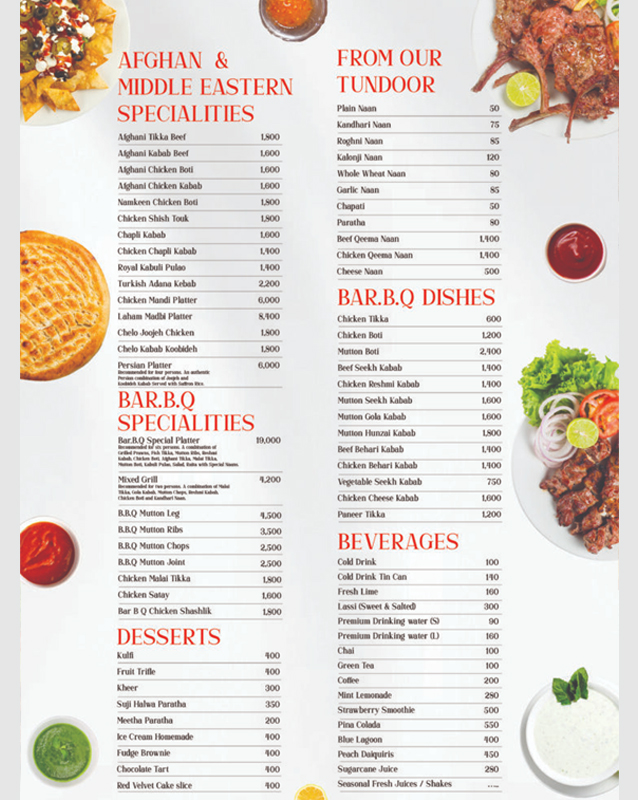 Bar.B.Q Tonight menu