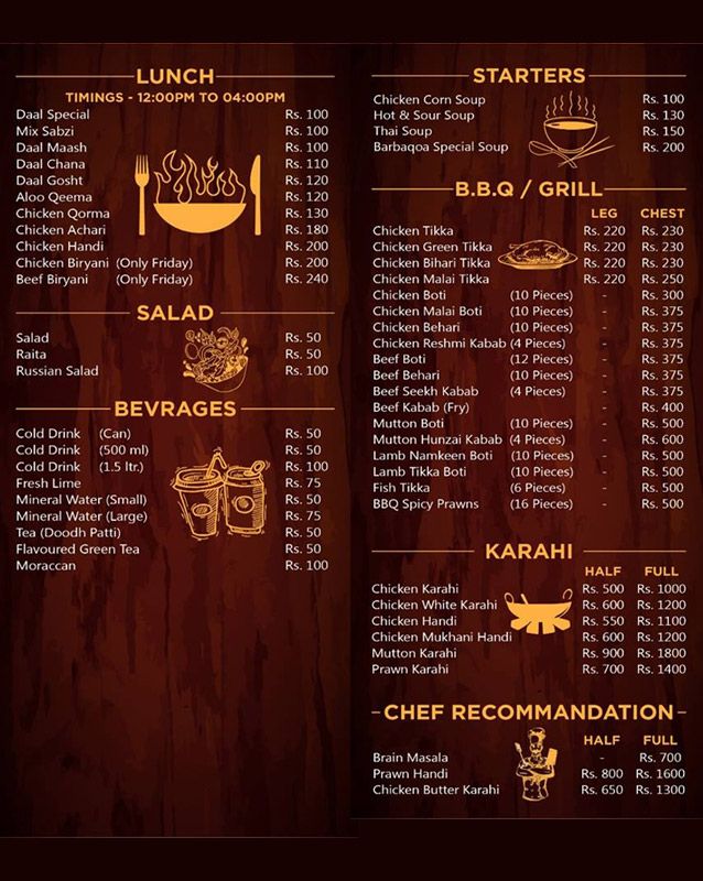 Barbaqoa BBQ & Grill menu