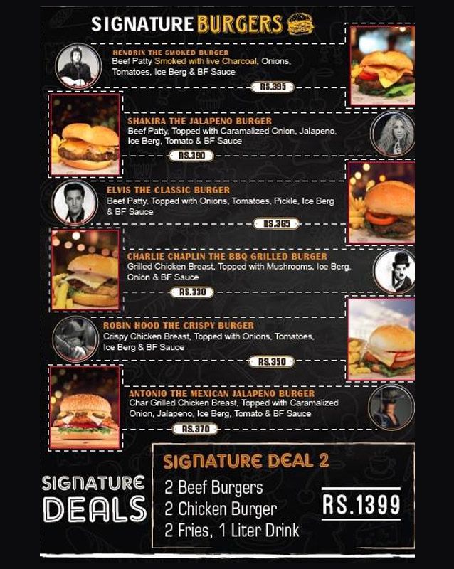 Batata Farata menu