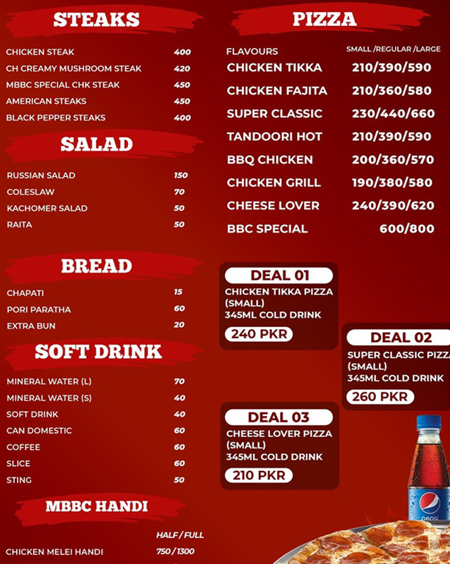 BBC Broast menu