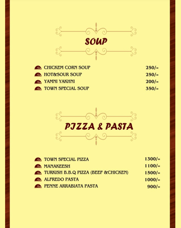 BBQ TOWN  menu