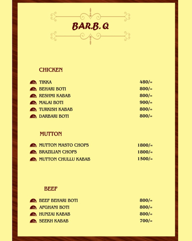 BBQ TOWN  menu