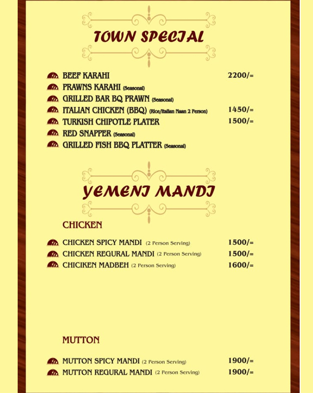 BBQ TOWN  menu